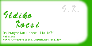 ildiko kocsi business card